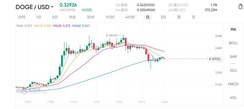 狗狗币DOGE：第三次大爆发要来了？2025年能突破1美元吗？