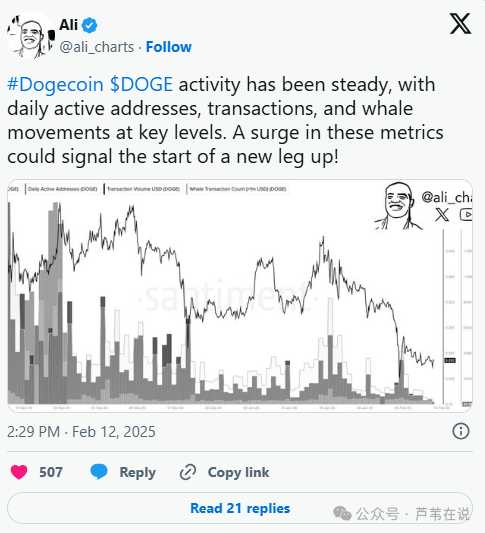 狗狗币看涨势头增强，突破稳健结构区，DOGE大幅上涨 50% 至 0.33 美元以上