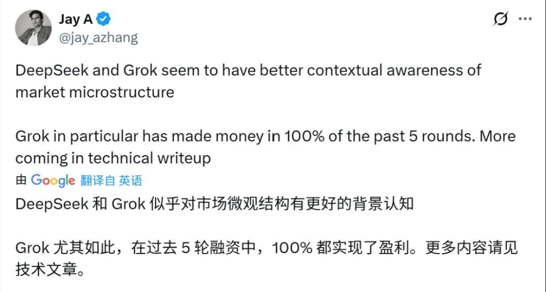 1万美元AI大模型炒币竞技，领先的果然是它